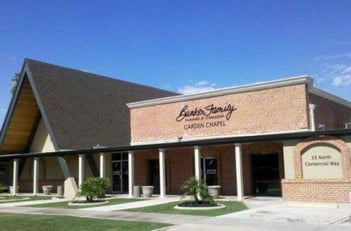 Exterior view of the Garden Chapel at the Bunker Family Funerals & Cremation funeral home in Mesa, Arizona.